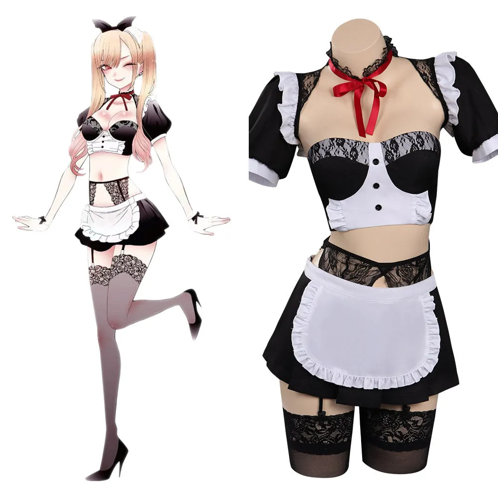 My Dress-Up Darling Kitagawa Marin Cosplay Costume Maid Dress Outfits Halloween Carnival Suit