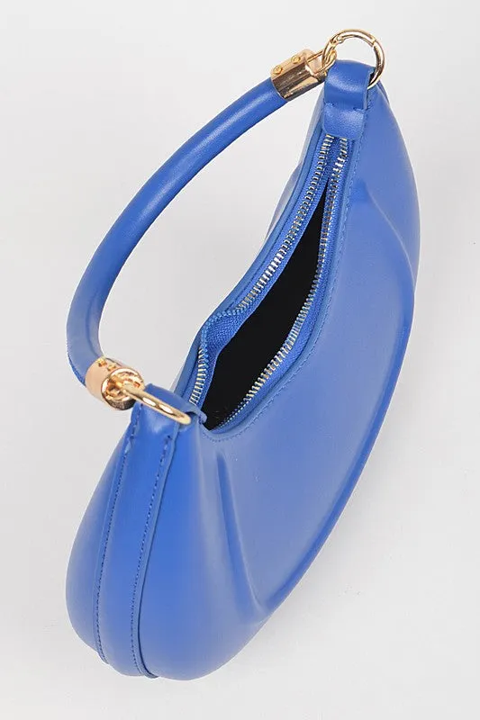 Nasa Faux Leather Chain Hobo Bag