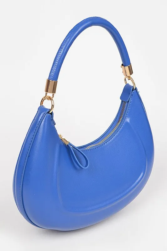 Nasa Faux Leather Chain Hobo Bag