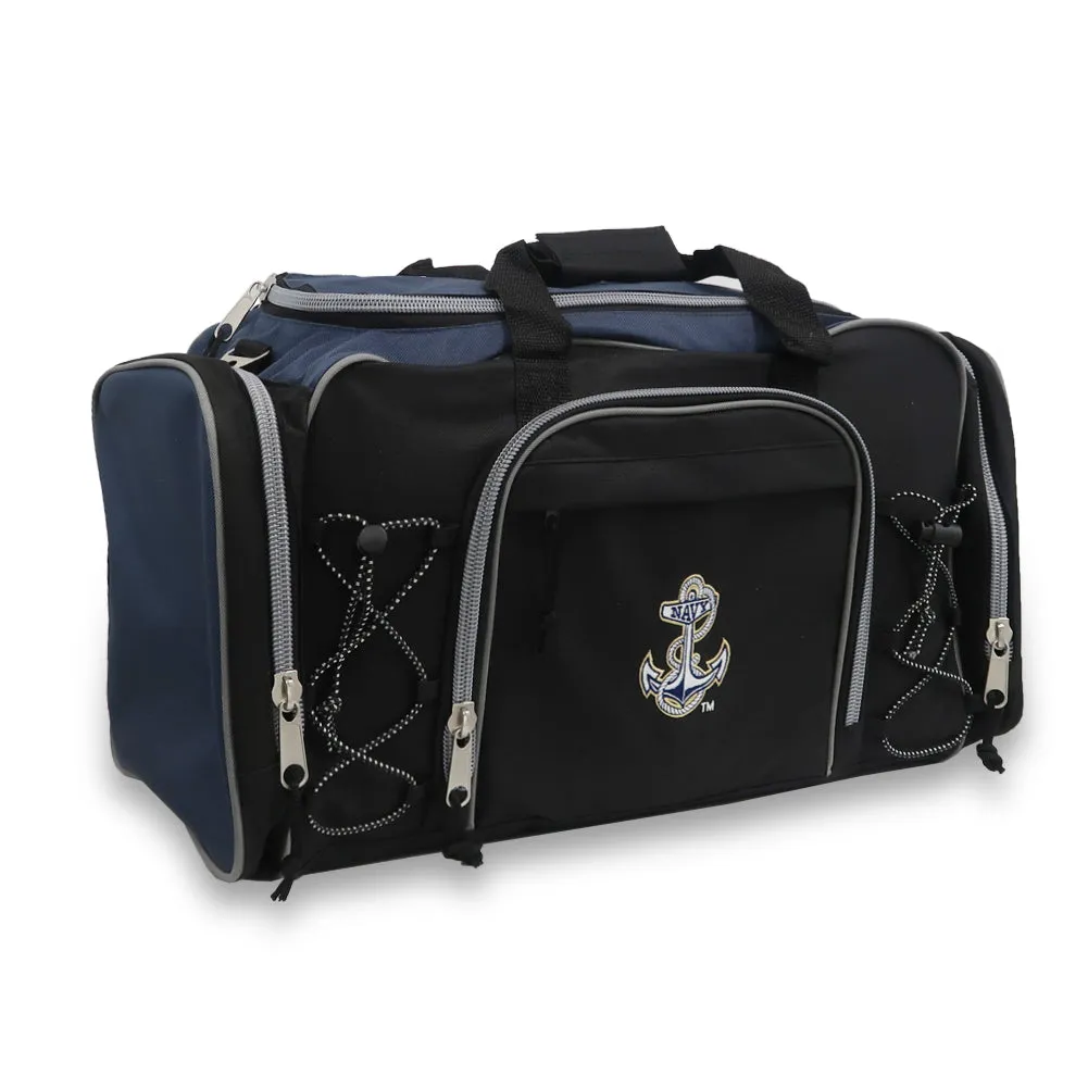 Navy Anchor Action Duffel Bag (Navy/Black)