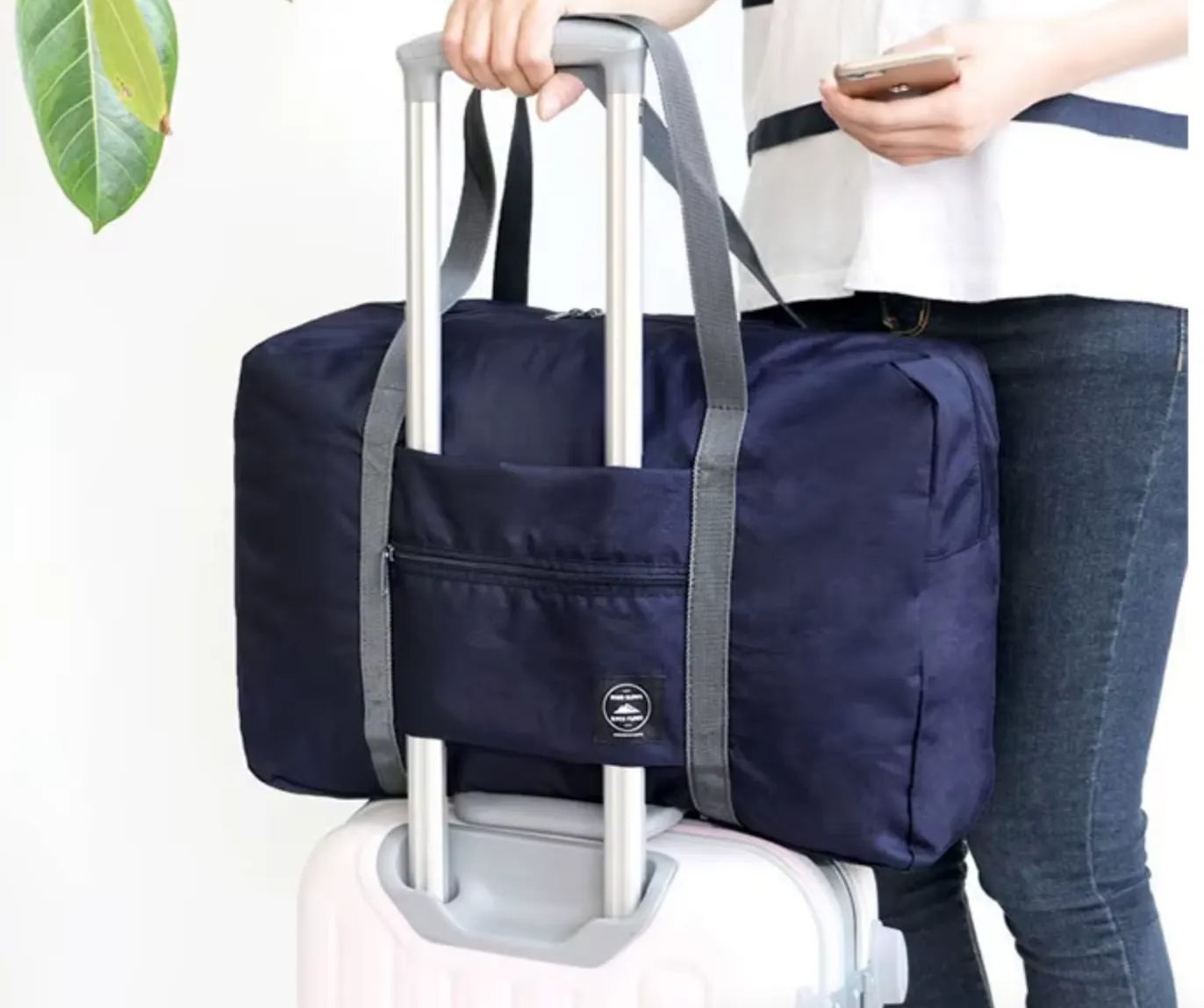 New 15L Large Capacity Foldable Travel Duffel Bag for Airlines Carry on Bag for Women and Girls Lightweight Large Capacity Sports Weekend Trip Deep Blue