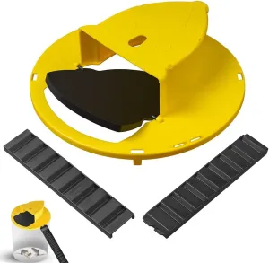 New Auto Rolling Reset Mouse Trap, Safe Rolling Bucket Lid Rat Trap, Humane Rolling Reset Rat Trap Safe for Children and Pets, Live Catch and Release Bucket Mouse Trap for Home（AXLS-Yellow)