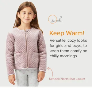 New Nordstrom Kids Girls PEEK KENDALL NORTH STAR JACKET in Blush, Sz XL (12) Retails $100 