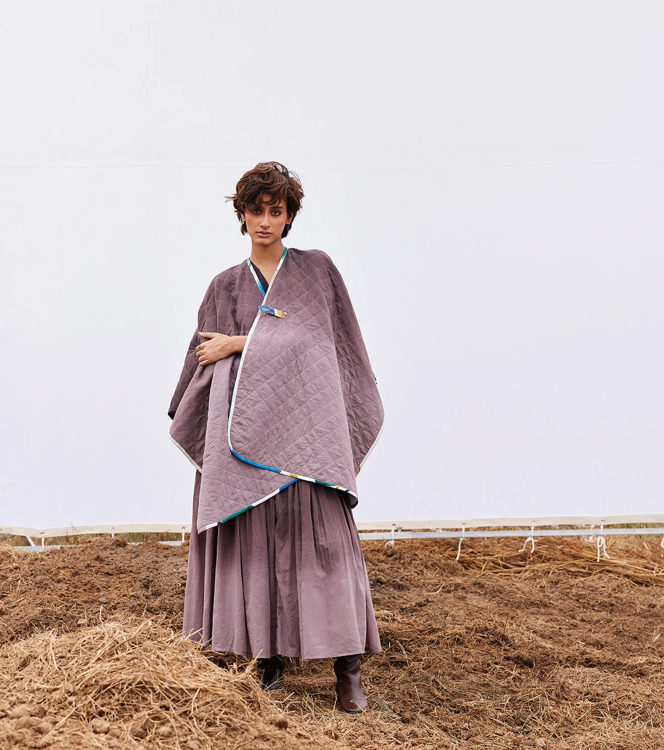 New Season Spring Summer 2025-Cape-Cotton Mul Breeze Off white-KW893-Fashion Edit Diana by Khara Kapas