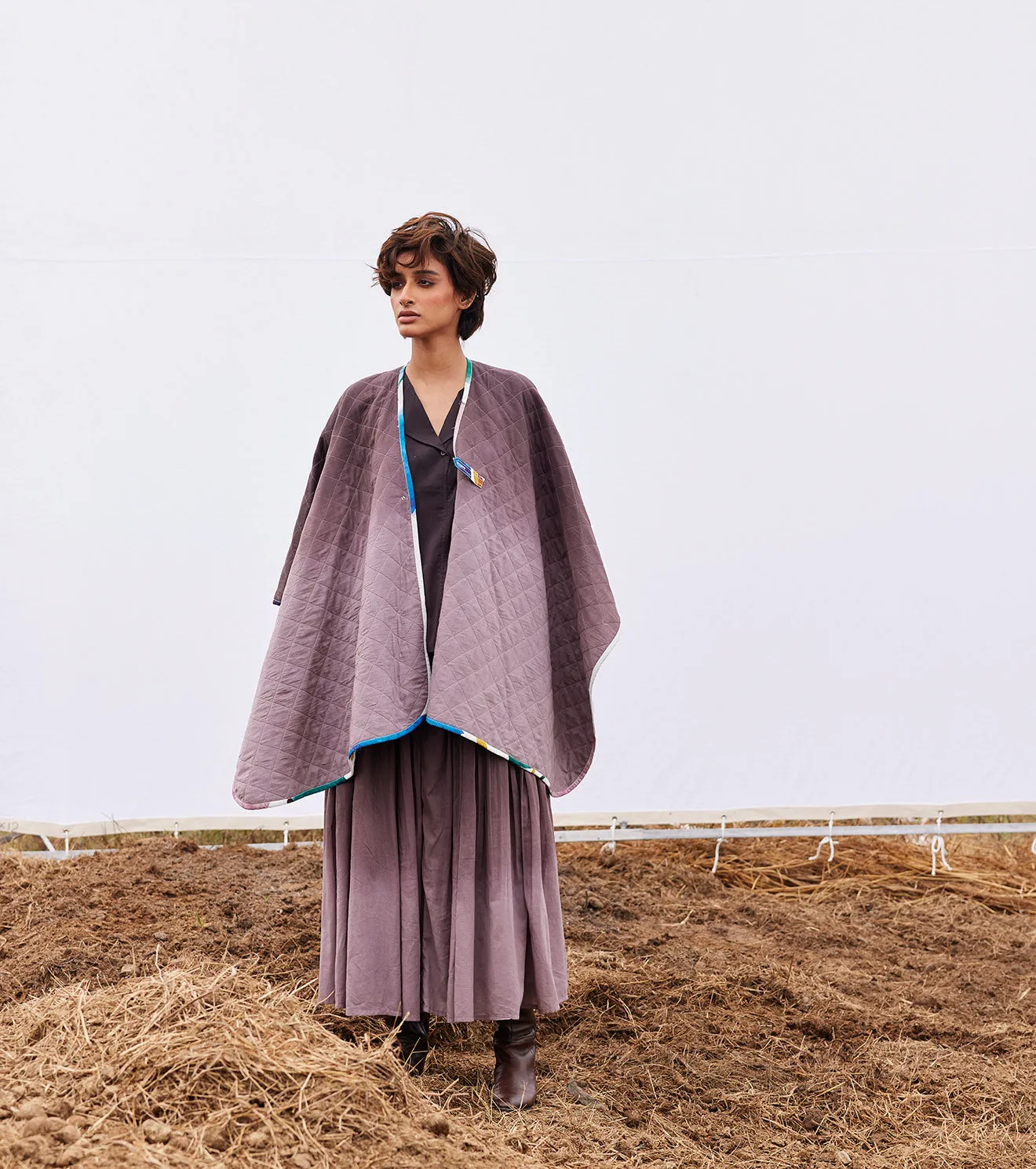 New Season Spring Summer 2025-Cape-Cotton Mul Breeze Off white-KW893-Fashion Edit Diana by Khara Kapas