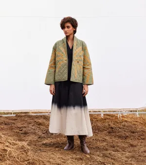 New Season Spring Summer 2025-Jacket-Cotton Mul Lawn Sage green-KW910-Fashion Edit Diana by Khara Kapas