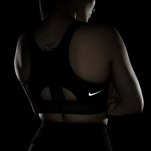 Nike Swoosh Ultrabreathe Sport Bra S Black Dri-Fit Mesh Racerback Med Support