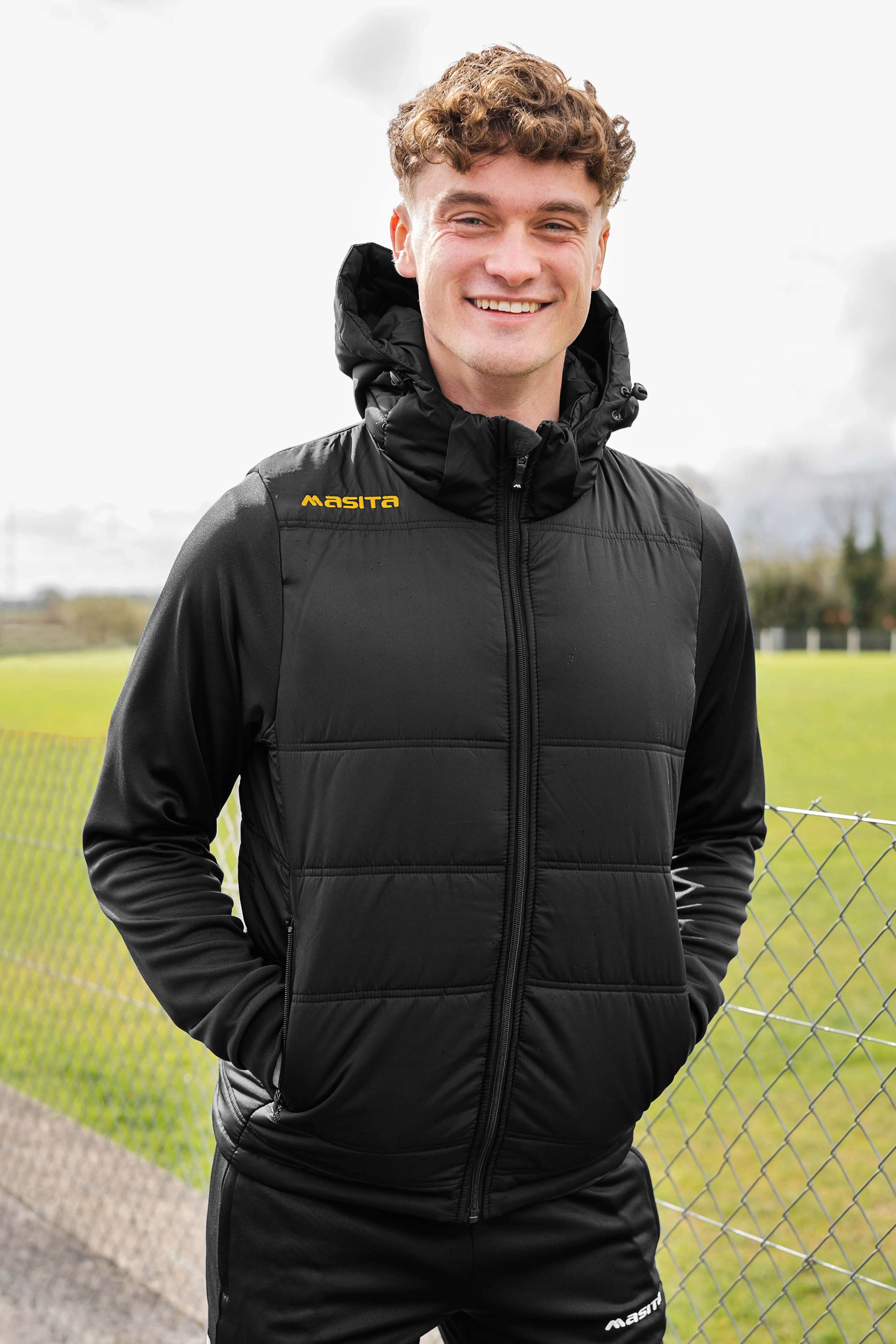 Nova Padded Jacket Black/Amber Option 1