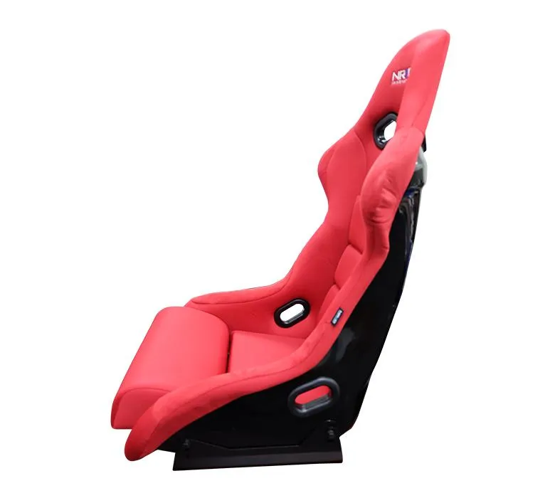 NRG FRP-300RD Fiber Glass Bucket Seat with Red Cloth (Large)