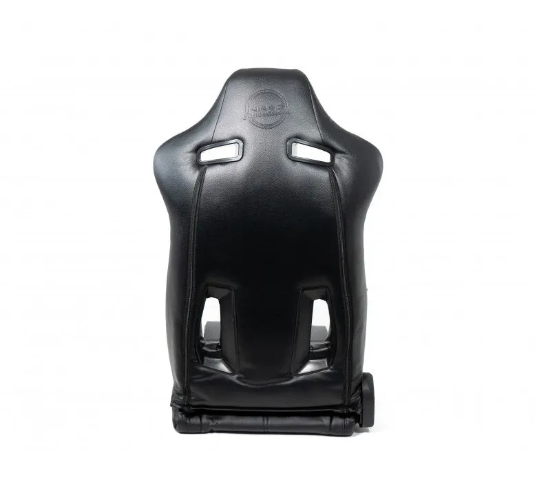 NRG RSC-810BK L/R "The Arrow" Black Vinyl Racing Seat with Black Stitching