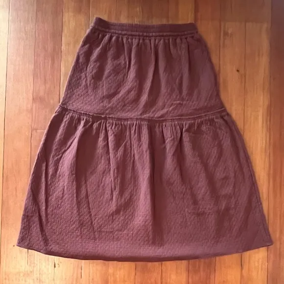 NWT - Madewell Diamond Jacquard Drawstring Midi Skirt - Size XS