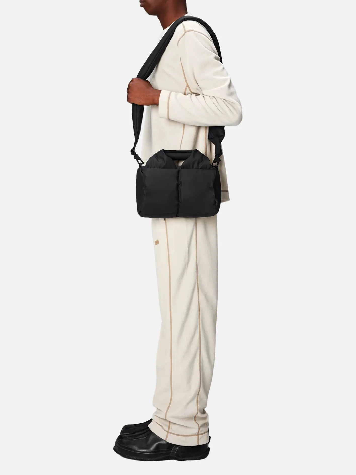 Nyssa Puffer Duffel Crossbody Mini W3 - Black