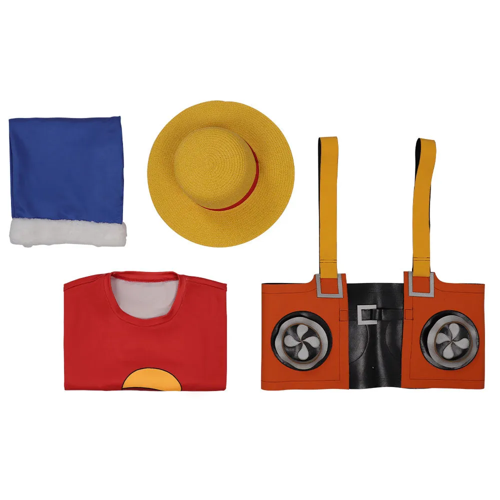 One Piece Film Red 2022 Monkey D. Luffy Cosplay Costume Outfits Halloween Carnival Suit