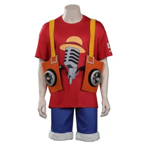 One Piece Film Red 2022 Monkey D. Luffy Cosplay Costume Outfits Halloween Carnival Suit