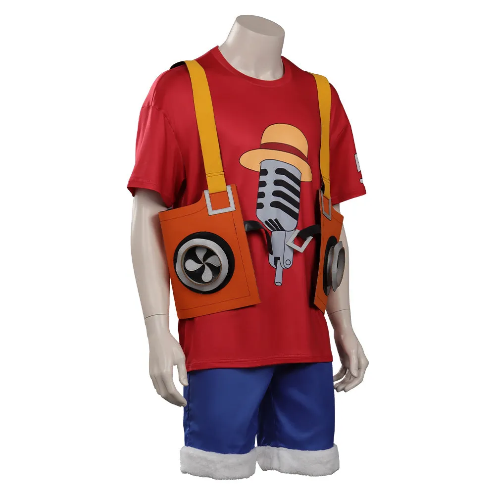 One Piece Film Red 2022 Monkey D. Luffy Cosplay Costume Outfits Halloween Carnival Suit