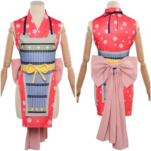 One Piece Nami Cosplay Costume Pink Outfits Halloween Carnival Suit