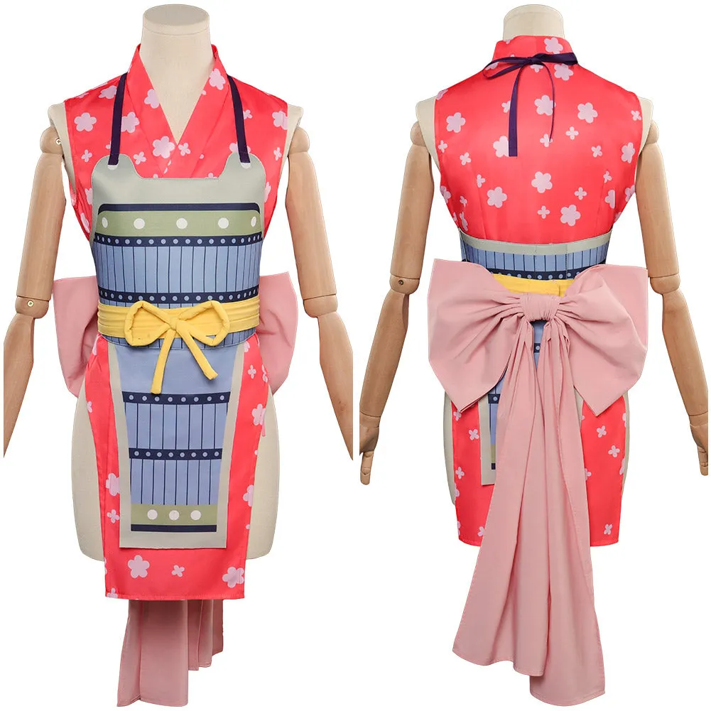 One Piece Nami Cosplay Costume Pink Outfits Halloween Carnival Suit