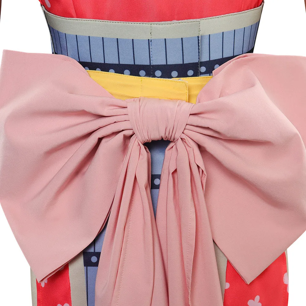 One Piece Nami Cosplay Costume Pink Outfits Halloween Carnival Suit