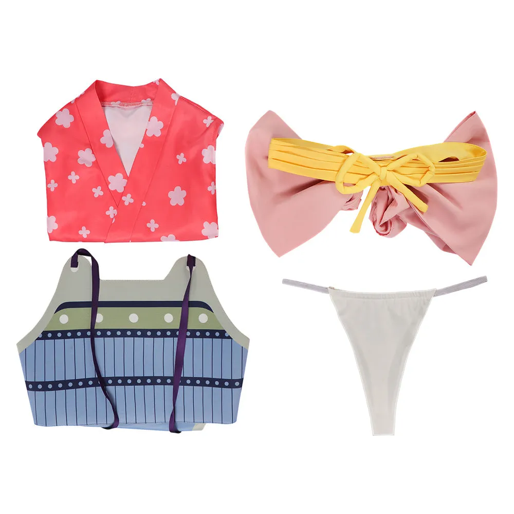 One Piece Nami Cosplay Costume Pink Outfits Halloween Carnival Suit