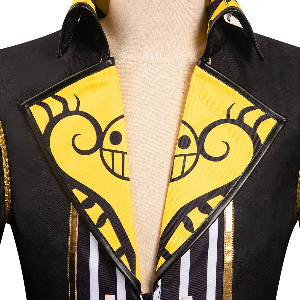 One Piece Trafalgar D. Water Law  Cosplay Costume  Set Fancy Outfit Halloween Carnival Suit