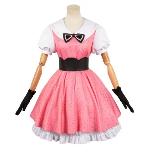 Oshi no Ko Hoshino Ruby Pink Polka Dot Dress Anime Cosplay Costume Outfits