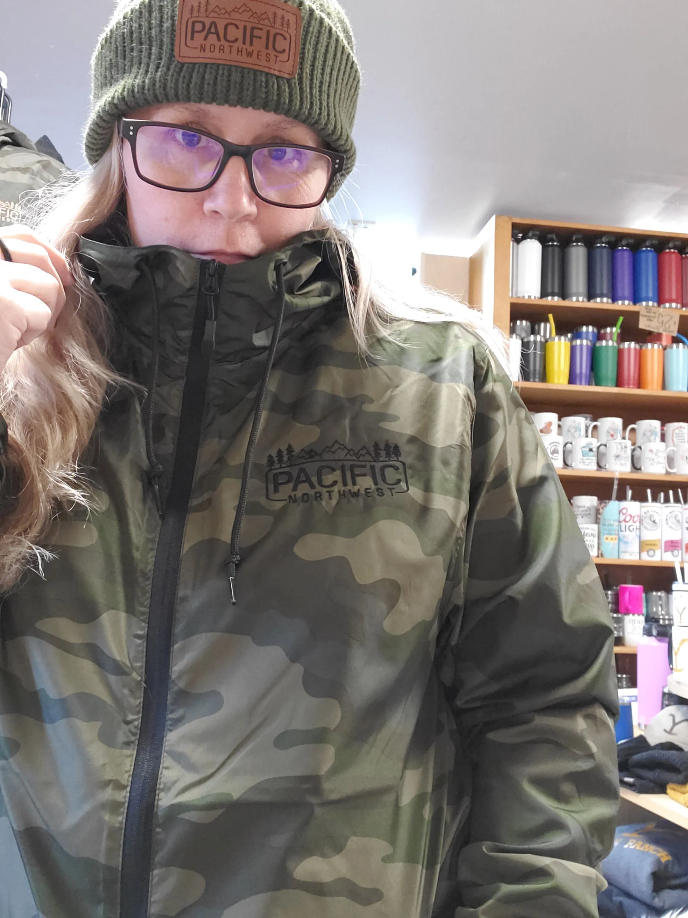 Pacific Northwest Camo Unisex Lightweight Windbreaker