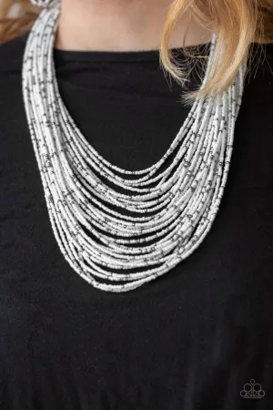 Paparazzi - RIO Rainforest - White Necklace