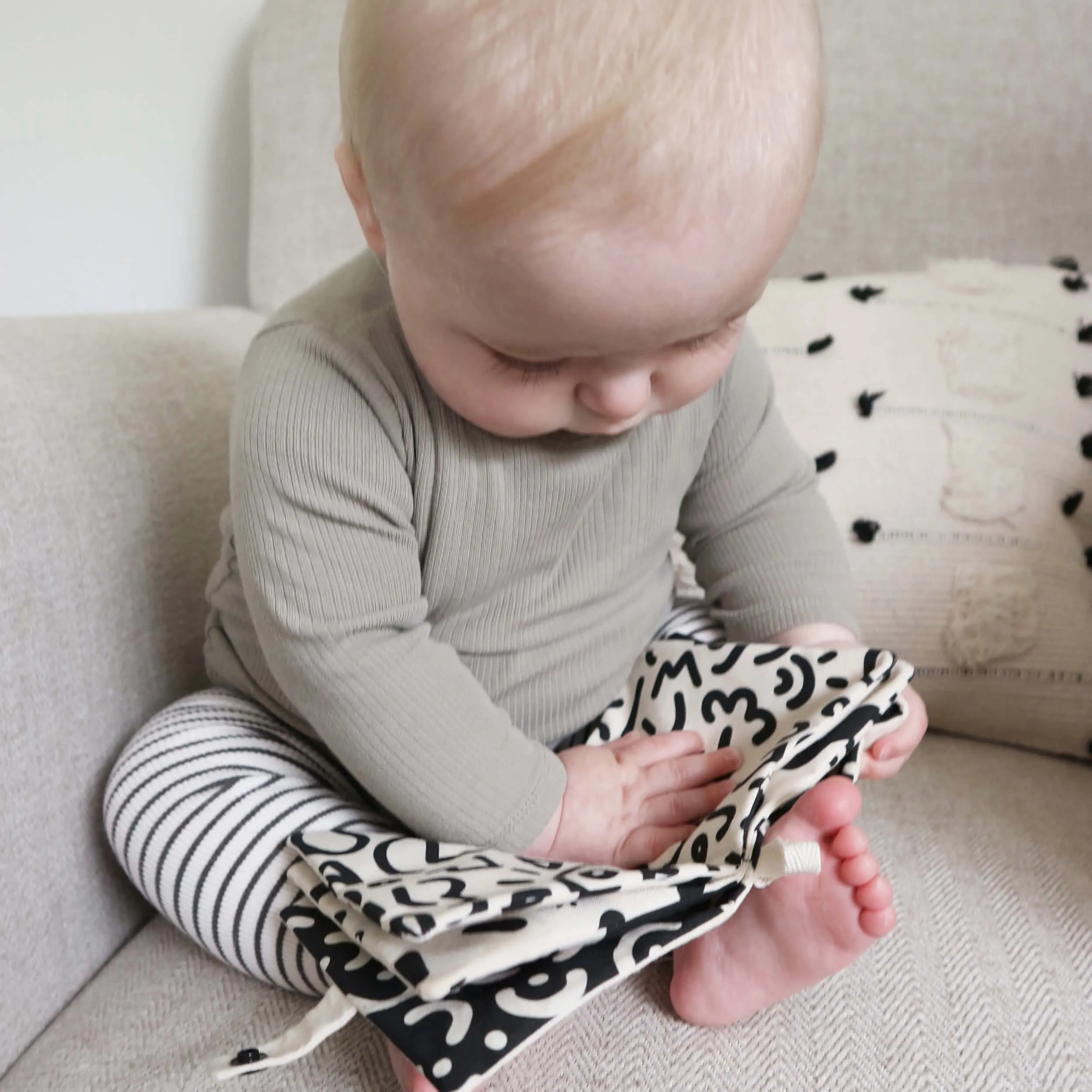Personalised sensory soft crinkle baby book