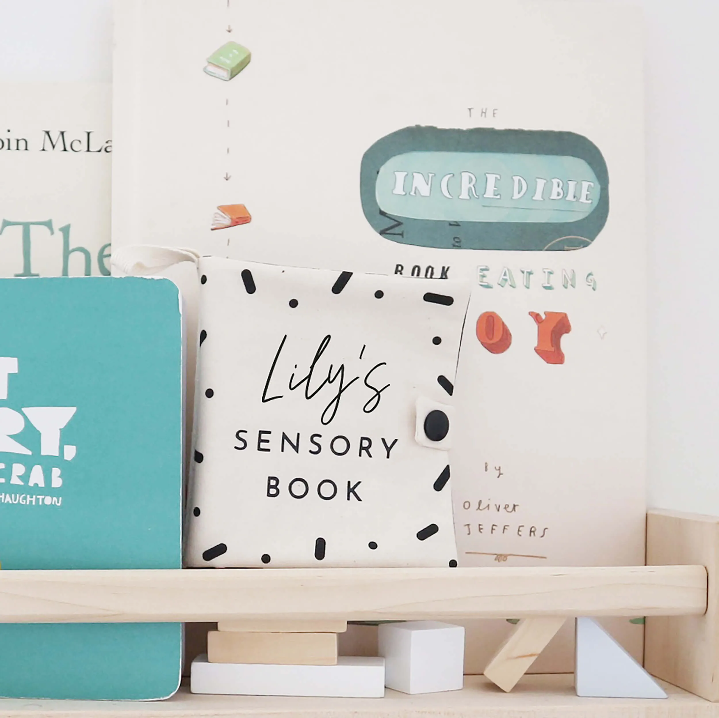Personalised sensory soft crinkle baby book
