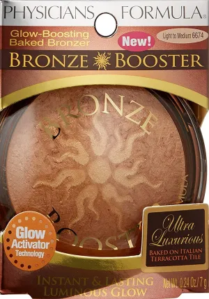 PHYSICIANS FORMULA "BRONZER BOOSTER GLOW BOOSTING PRESSED BRONZER" LIGHT TO MEDIUM