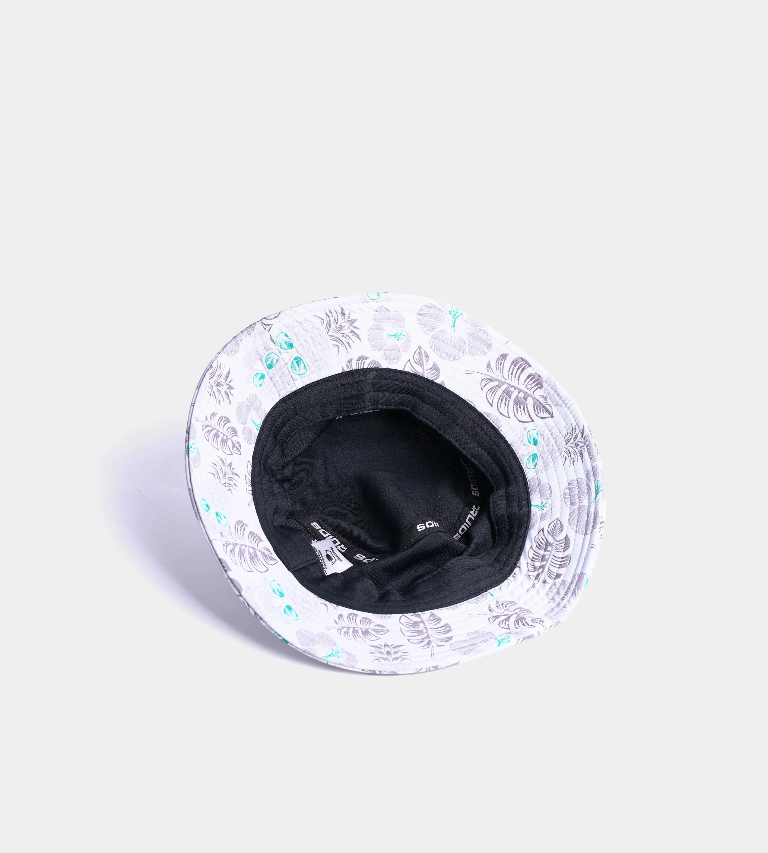 PINEAPPLE SKULLZ BUCKET HAT - WHITE / TEAL