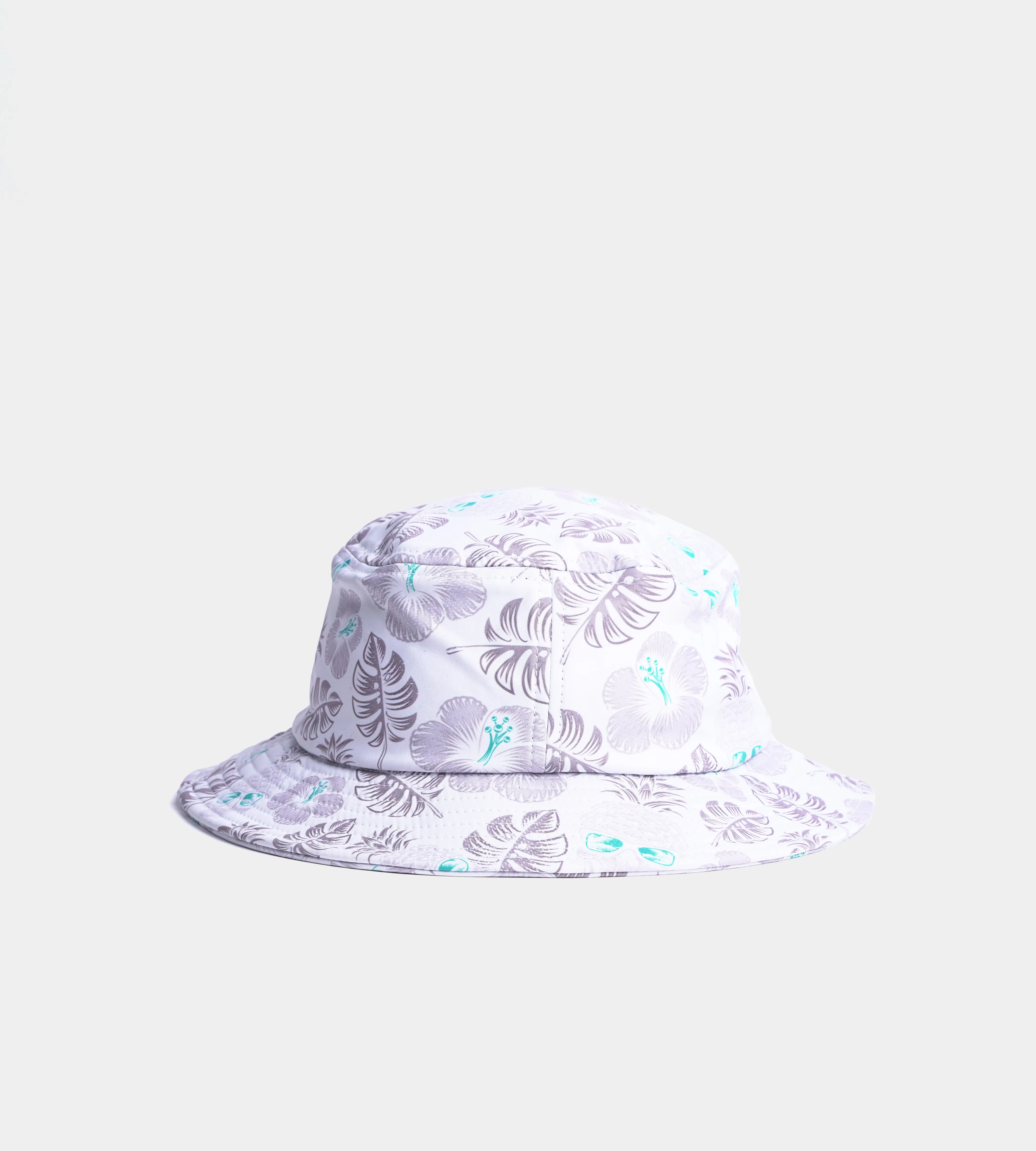PINEAPPLE SKULLZ BUCKET HAT - WHITE / TEAL