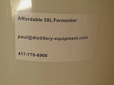 Plastic Fermenter w/Lid, 30 Liters (8 Gallons)-With Spigot and 3-Piece Air Lock