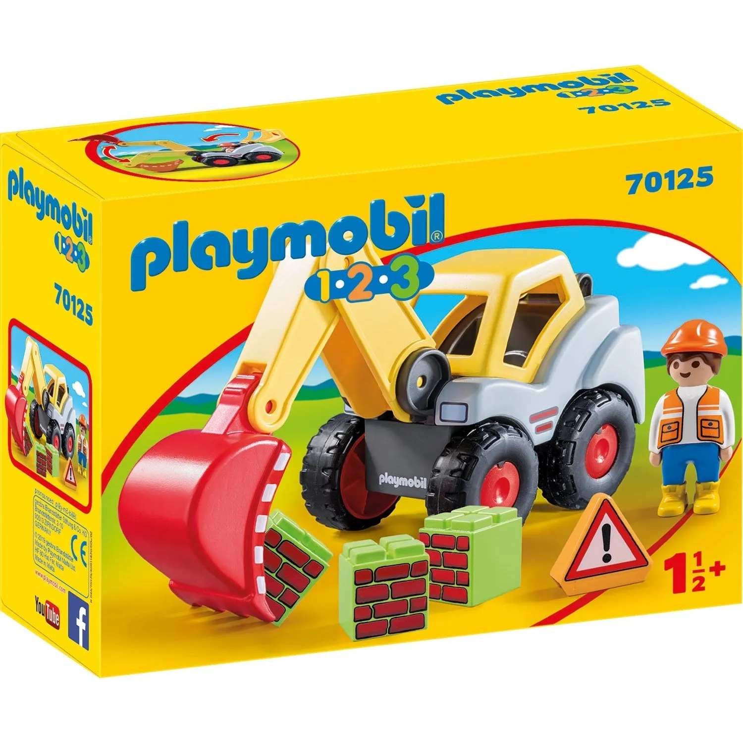 Playmobil 1-2-3 Shovel Excavator