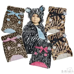 PLUSH ANIMAL HOODIE WRAP: FBP102 Fleece Lining