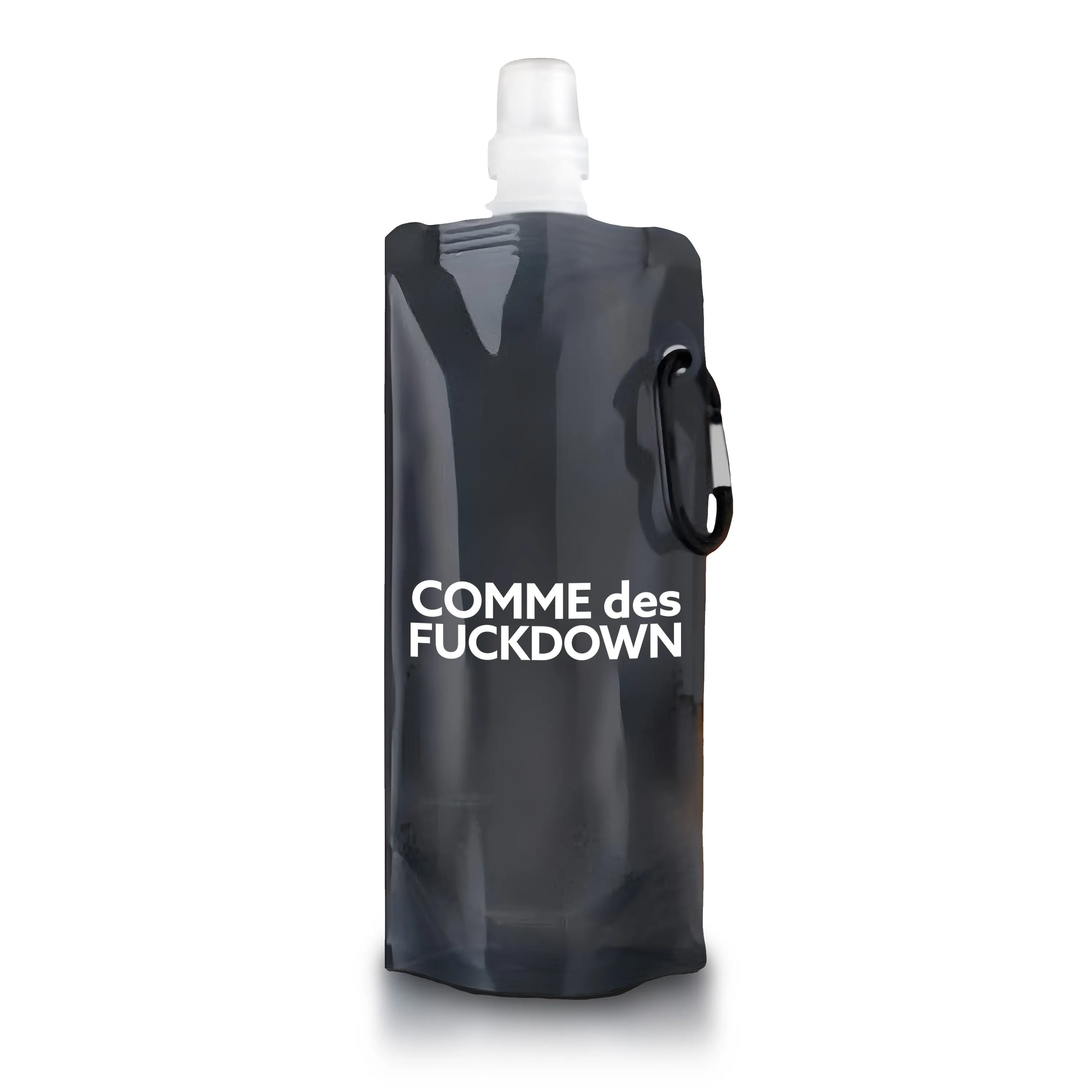 Portable Clear Water Bottle (Black) - COMME des FUCKDOWN