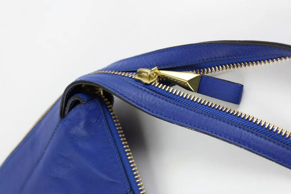 Pour La Victoire Blue Leather Hobo Bag 3PV1218