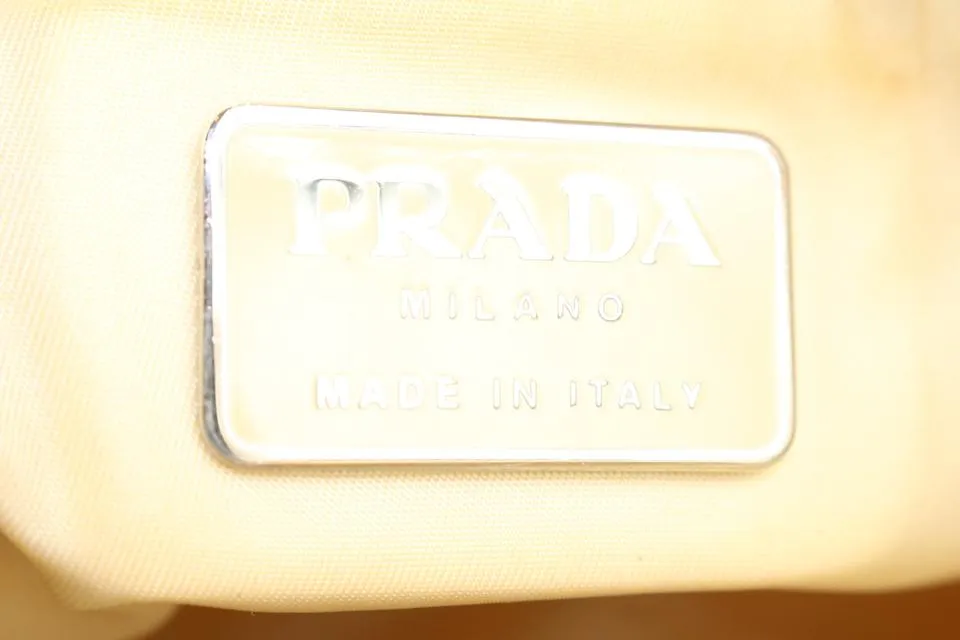 Prada Beige Nylon Tessuto Hobo Bag 23pr114