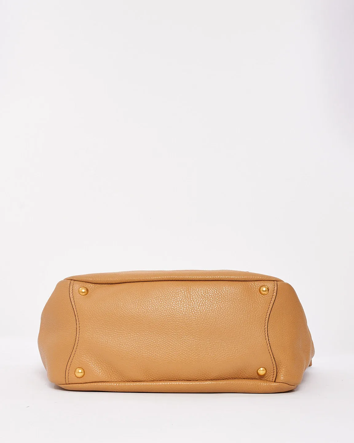 Prada Camel Daino Leather Hobo Shoulder Bag