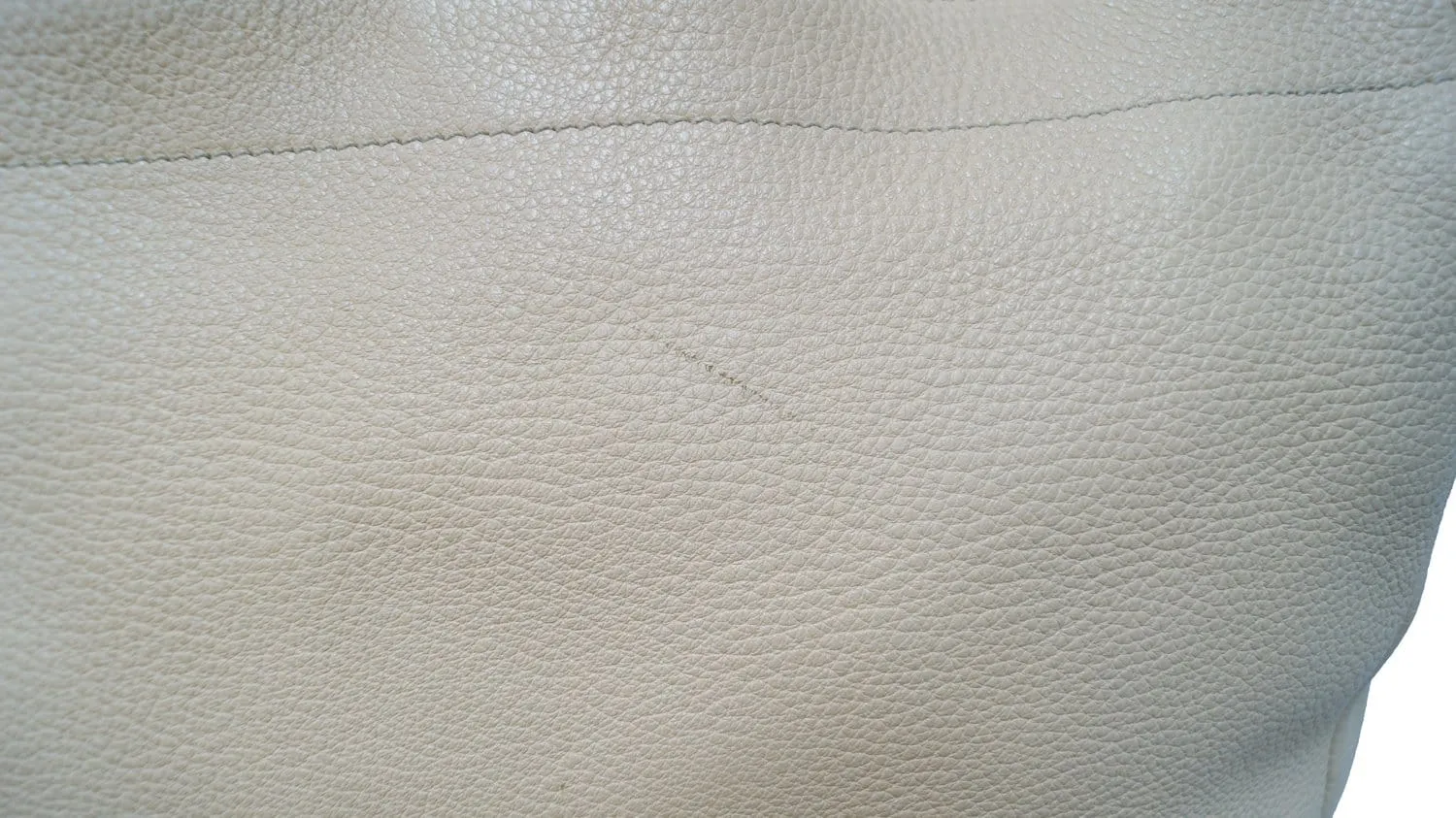 PRADA Cream Leather Daino Hobo Shoulder Bag