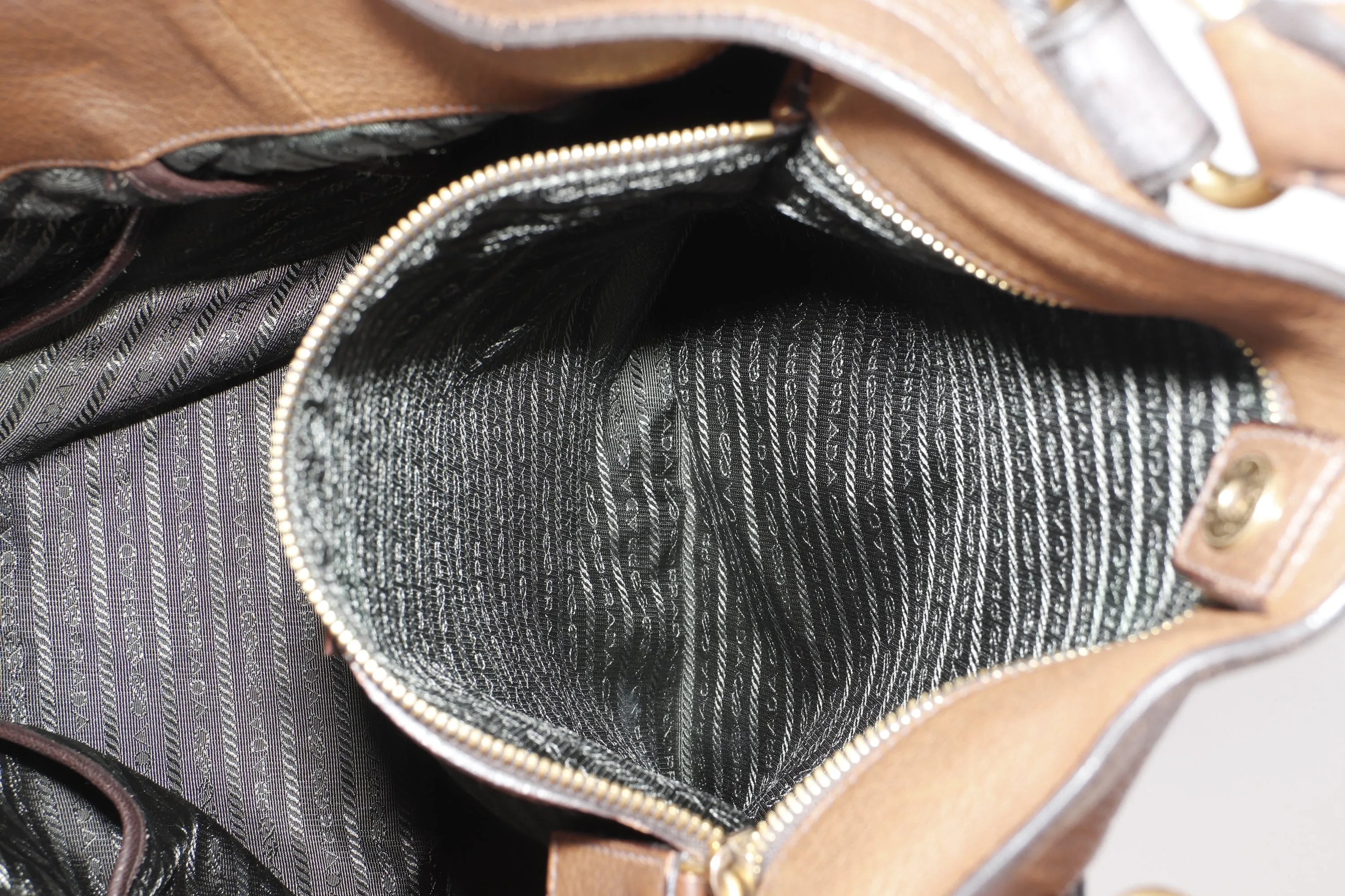 PRADA HOBO BROWN DEERSKIN GOLD HARDWARE, NO DUST COVER & BOX