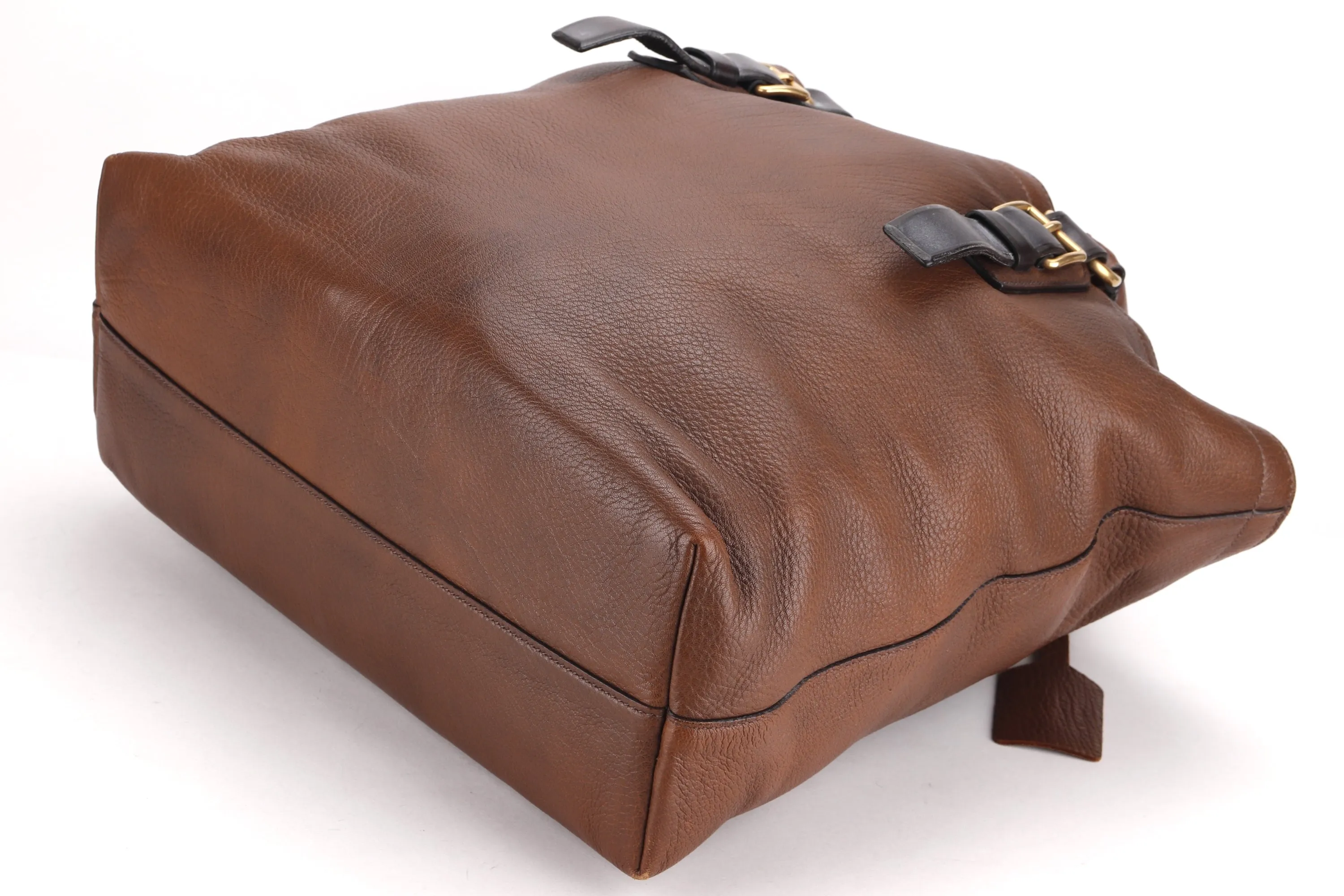 PRADA HOBO BROWN DEERSKIN GOLD HARDWARE, NO DUST COVER & BOX