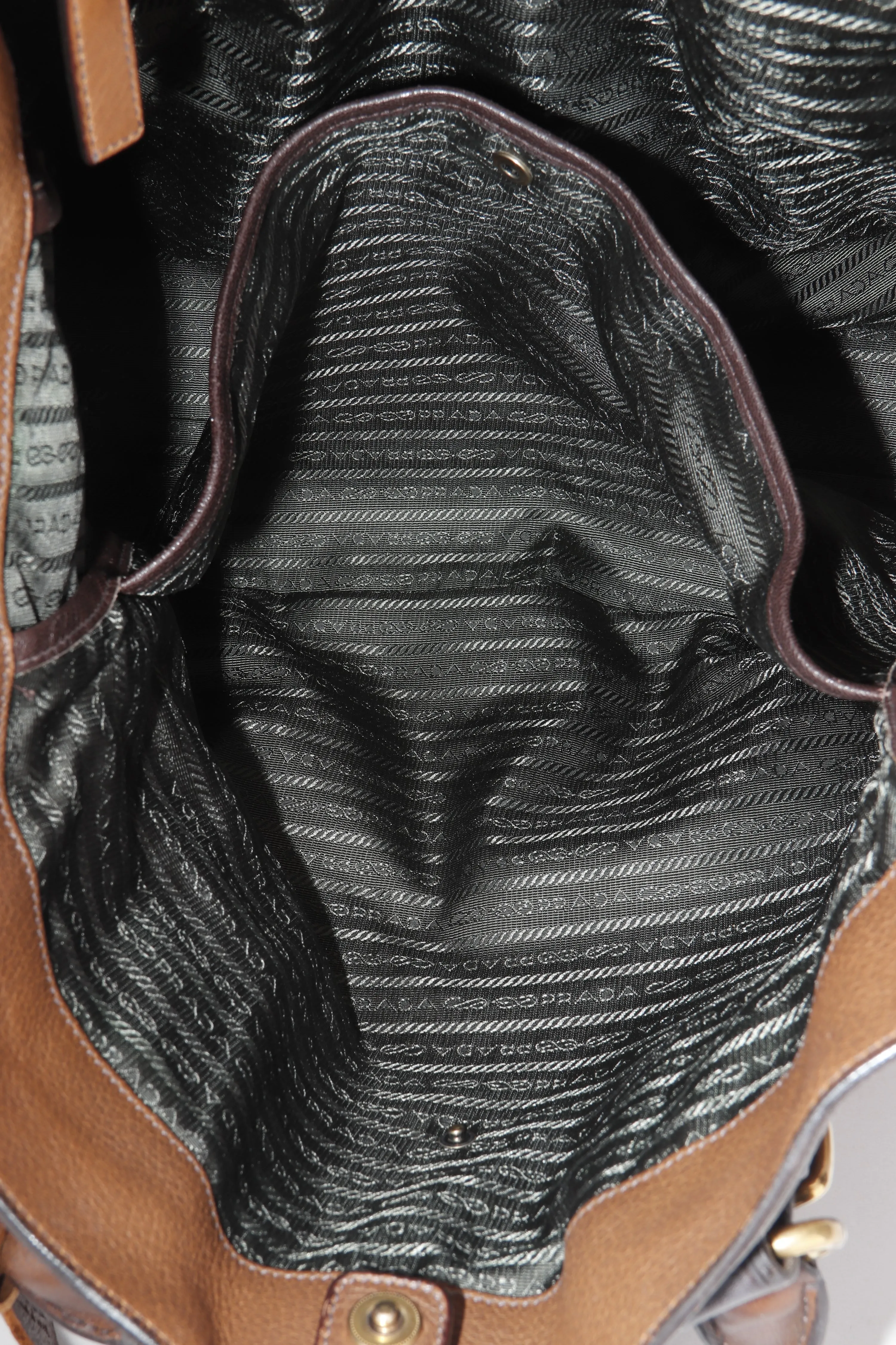 PRADA HOBO BROWN DEERSKIN GOLD HARDWARE, NO DUST COVER & BOX