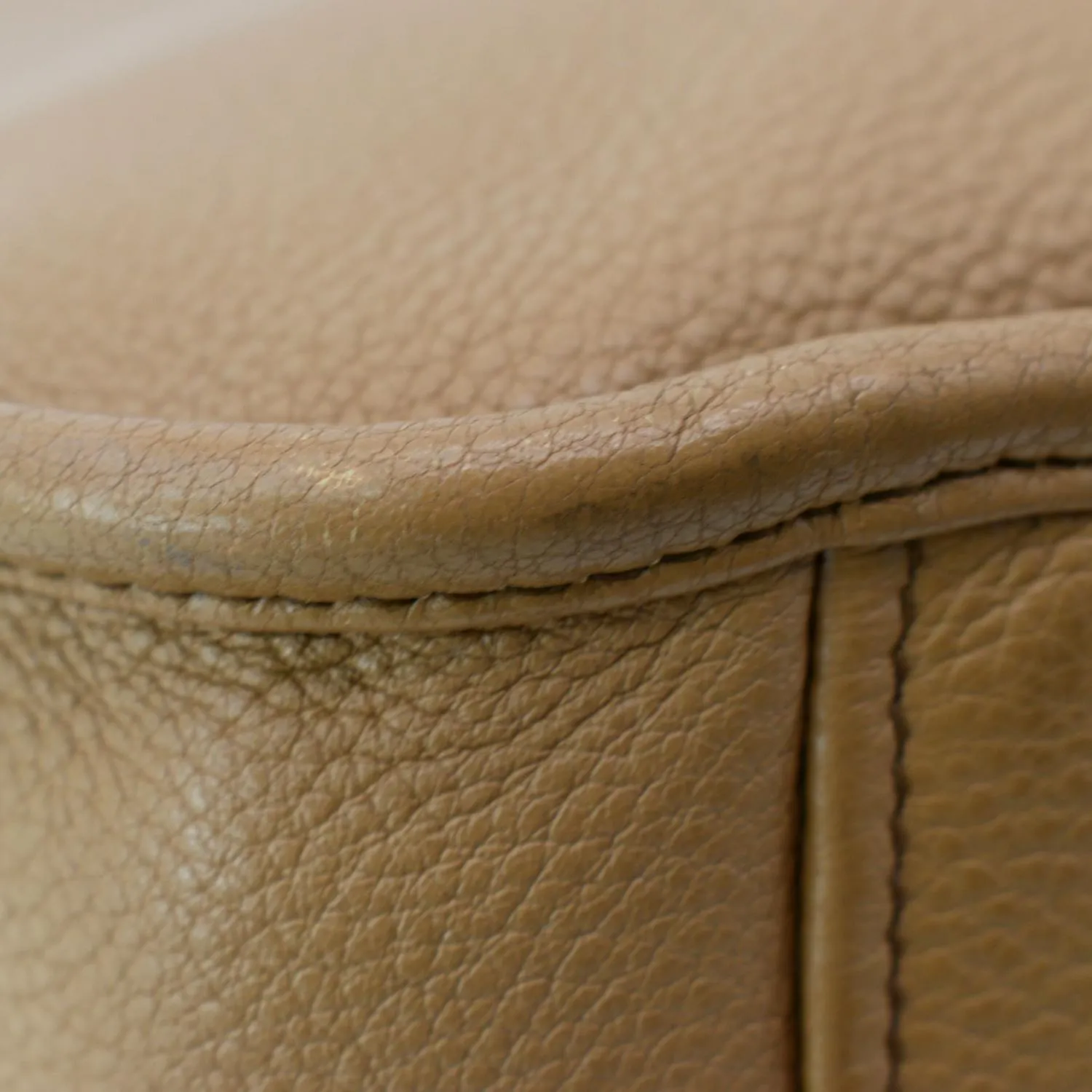 PRADA Logo Soft Leather Hobo Shoulder Bag Taupe - 10% Off