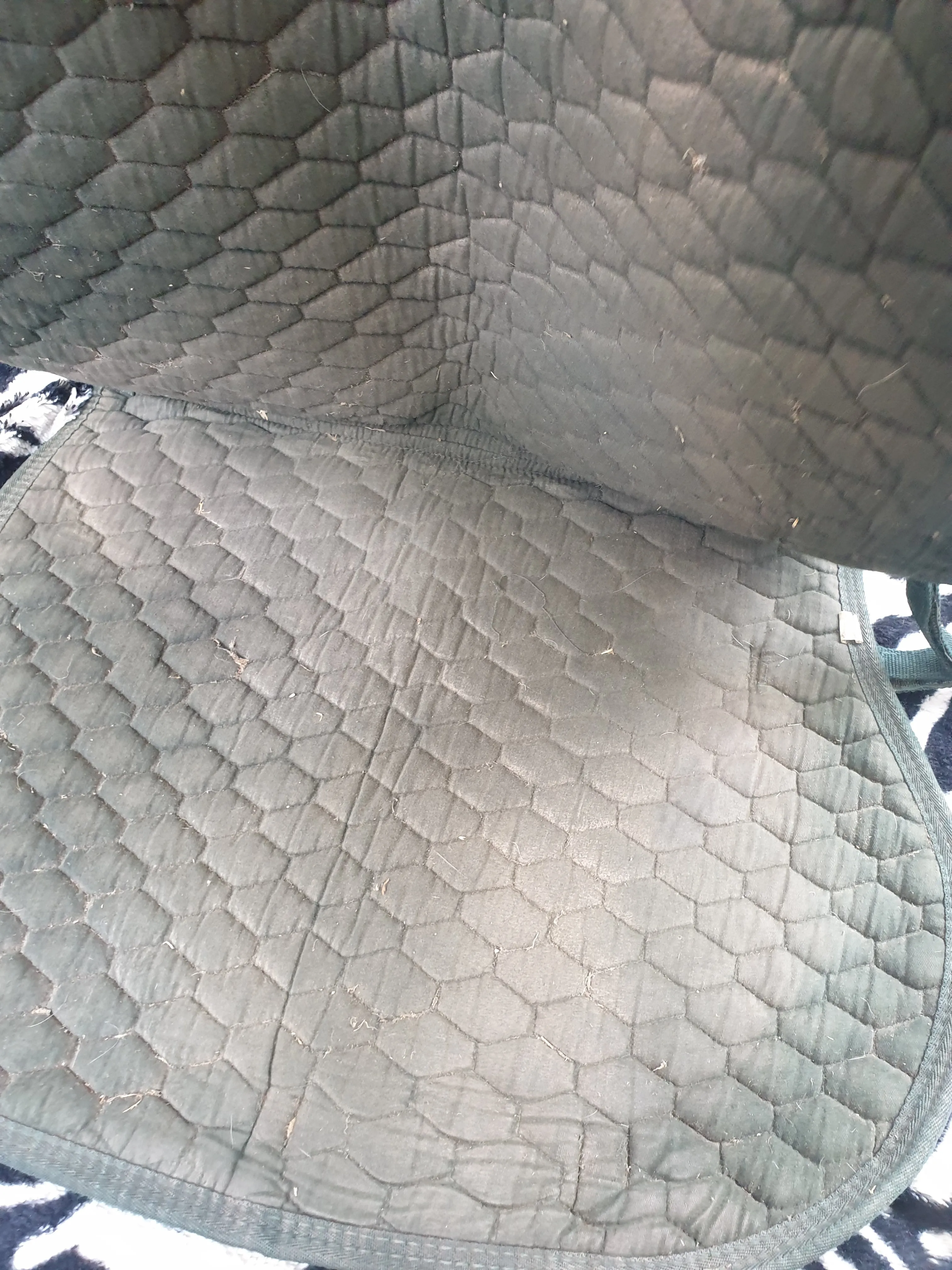 Premier equine quilted velvet green saddle cloth size cob/full FREE POSTAGE ✅