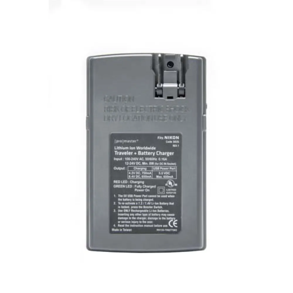 Promaster Traveler   Charger for most Nikon Batteries