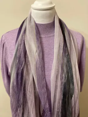Purple printed scarf
