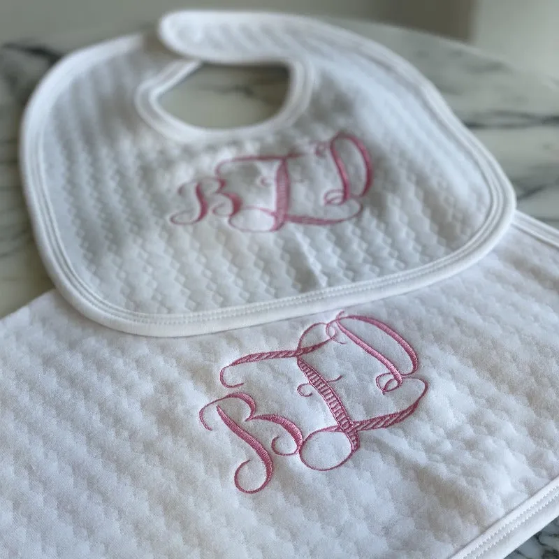 Quilted Bib and Blanket set