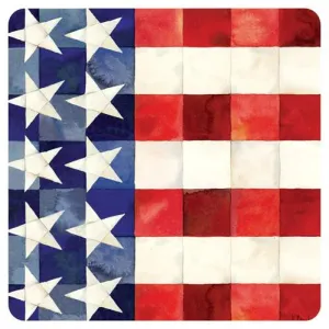 Quilted Flag 7" Paper Plate
