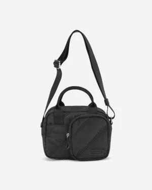 Quilted Recycled Tech Top Handle Festival - Black